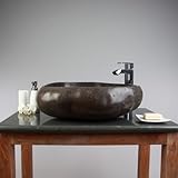 Flußstein - Waschbecken rundum poliert Ø 60 cm- natur