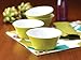 Rachael Ray Dinnerware Round and Square 4-Piece Stoneware Cereal Bowl Set, Green