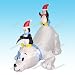 6 Foot Christmas Inflatable Polar Bear + 2 Penguins Fishing Blow up Yard Decoration