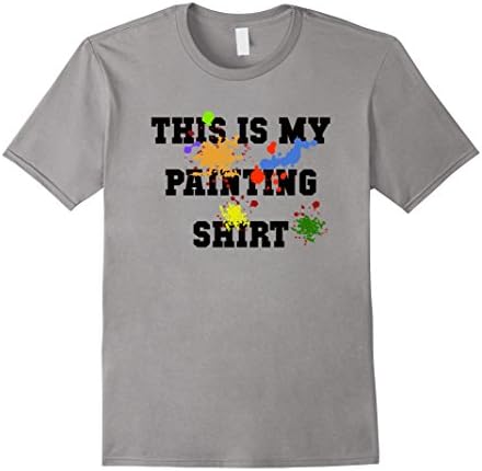 Men's Painting Shirt for Boys or Girls This Is My Painting Medium Slate