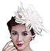 Flower Fascinator Wedding Hair Clip Headpiece Cocktail Party Headwear for Women