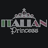 Toddler Sweatshirt : Italian Princess - Italy Flag Colors - Embellished Rhinestones