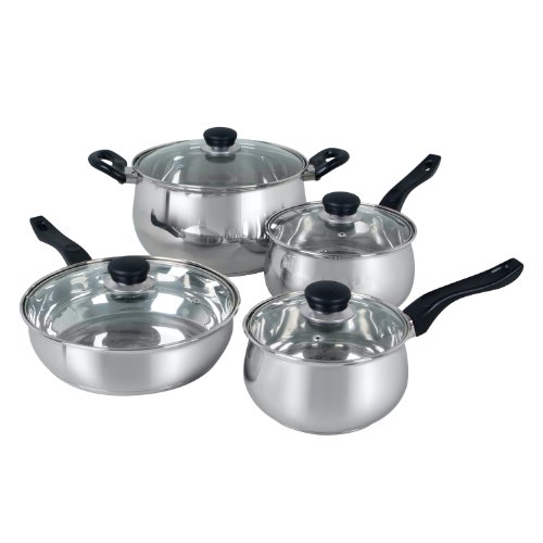Gibson Oster Rametto Stainless Steel 8-Piece Cookware Set
