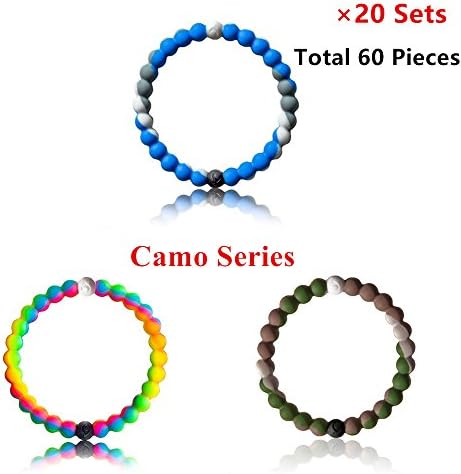 KunXun 6-Piece Elegant Perfect Balance Bracelets Bangle Mud Dead Sea Water MT Everest Silicone S M L XL