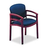 HON 2112NAB90 - 2112 Invitation Series Wood Guest Chair, Mahogany/Blue Fabric
