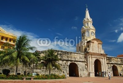 Wallmonkeys Peel and Stick Wall Decals - La Torre Del Reloj, Cartagena, Colombia - 60