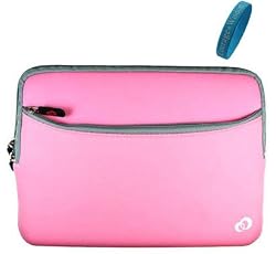 Lenovo S10-1311UW 10.2-Inch Dual Pocket Pink Neoprene Sleeve Carrying Case + Bonus Wristband