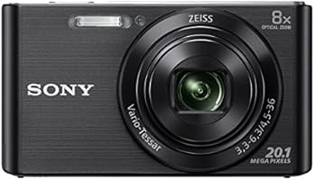 Sony DSC W830 Cyber-shot 20.1 MP Point and Shoot Camera (Black) with 8x Optical Zoom, Memory Card and Camera Case