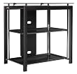 Bush Furniture Midnight Mist TV Stand, Small, Black/Chrome