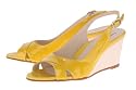 TARYN ROSE Demur Wms Yellow White Leather Sandals