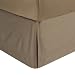 450tc Egyptian Cotton Solid Taupe Twin Extra Long Size Pleated Tailored Bed Skirt with 15 Inches Drop and Split Corners Twin XL