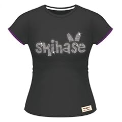 DSV Deutscher Skiverband Damen T-Shirt 'Skihase' schwarz, Fanartikel Ski / Sport / Shirt