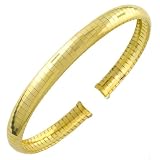Glowing 14 Karat Yellow Gold Omega Design Cuff Bracelet Size 6.5 - 18 Grams