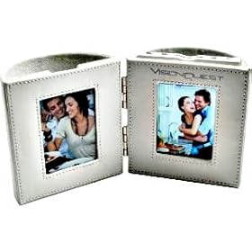 VisionQuest VQA-35DTP-W 3.5 Digital Photo Frame Pen Holder - White Leather