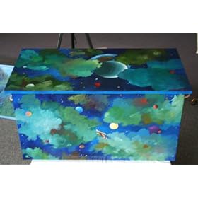 hand made hand painted toy chest box by hand made/hand painted toy/chest box