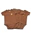 Timberland Set of Five Bodysuits - brown, 3-6mos