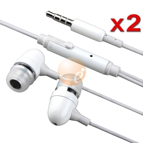 2 PAIR HEADPHONE EARPHONE EARBUD FOR APPLE IPOD MP3+MIC 2 PAIR HEADPHONE EARPHONE EARBUD FOR APPLE IPOD MP3+MIC