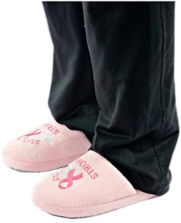 National Breast Cancer Ladies Embroidered Clog Slipper-5/6 Light Pink
