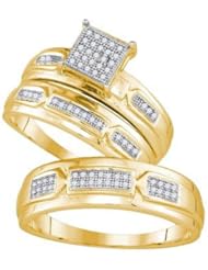 0.20CTW-DIA MICRO-PAVE TRIO SET