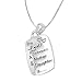 Sterling Silver "The Love Between A Mother And Daughter Is Complicated, Noisy, Tender, Strong, Affectionate, Funny and Forever" Reversible Pendant, 18"