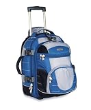 High Sierra A.T. Ultimate Access Carry-On Wheeled Backpack with Removable Day Pack Blue Yonder/Tungsten/Black