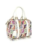 Fendi Printed Rainbow Zucca Boston Bag
