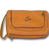 MLB Baltimore Orioles Tan Leather Deluxe Shave Kit