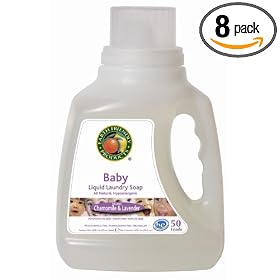 Earth Friendly Products Ecos Baby Liquid Laundry Soap, Chamomile & Lavender, 50-Ounce Bottle (Pack of 8)