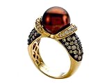 Carlo Viani® South Sea Chocolate Pearl Ring with Chocolate Diamonds in 14k Yellow Gold Size 5 41I5GBzbOHL. SL160 Carlo Viani® South Sea Chocolate Pearl Ring with Chocolate Diamonds in 14k Yellow Gold Size 5