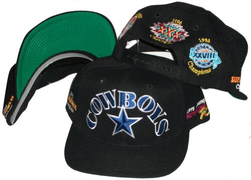 Dallas Cowboys 5X Champs Vintage Plastic Snapback Adjustable Snap Back Hat / Cap
