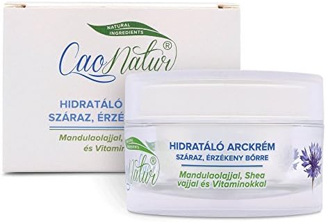 Moisturizing Face Cream for Dry, Sensitive Skin by CaoNatur - with Vitamins, Shea Butter and Almond Oil - 1.76 fl oz