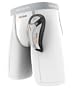 Shock Doctor Boy's Double Compression Short with BioFlex Cup (Large, White)