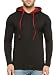Gritstones Round Neck Full Sleeve Hooded T Shirt GSHDTSHT1300BLKMRN RS.485.00
