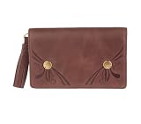 Ladies Elliott Lucca Naked Leather Indexer Wallet Embossed Luggage