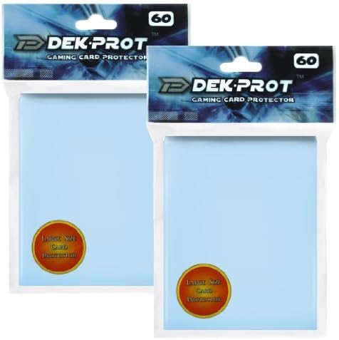 DEK PROT Magic+Pokemon Size Gaming Card Protectors-120 Sleeves- Aqua Blue