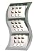 Silver Wall Mounted Three Cubby Magazine / Letter Tidy Rack