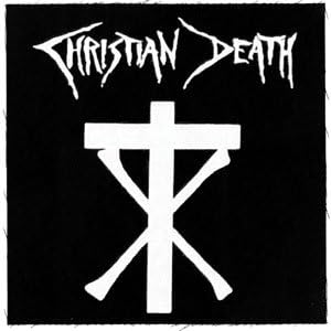 Christian Death Cross Cloth Patch Black