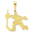 14k Hockey Player Charm