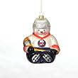 New York Islanders NHL Glass Snowman Ornament (5.5")
