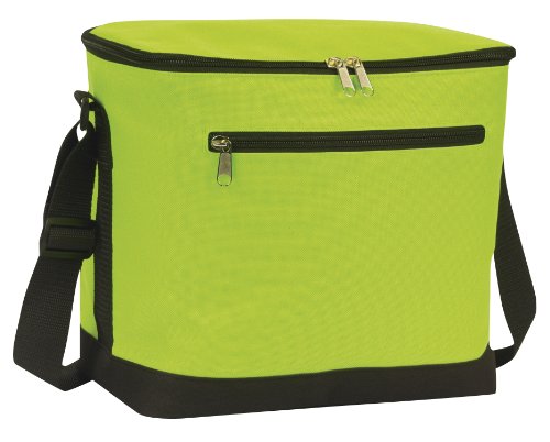 12-can Large Vertical Insulated Cooler Bag, Lime Green