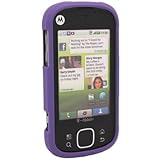 Crystal Hard PURPLE Rubberized Cover Sleeve Case for MOTOROLA CLIQ XT (T-MO ....