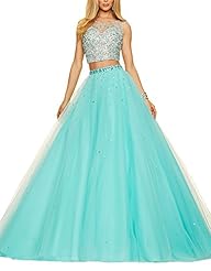 Tulle Beaded Open-Back   Ball Gown Prom Dress/Quinceanera Dress 