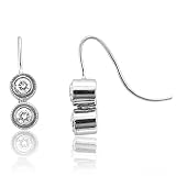 18k White Gold Round Brilliant Cut Diamond Drop Earrings (G-H, SI-I, 0.20 carat)