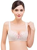 (ラボーグ) La vogue レディース 授乳ブラジャー マタニティウェア 婦人 妊婦用 ワイヤ入り インナー下着 簡単に授乳タイプ フラワー柄 (80B, 2ピンク)