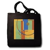 Colorful Art Deco - Black Tote Bag JUMBO 20w X 15h X 5d Colorful Art Deco - Black Tote Bag JUMBO 20w X 15h X 5d