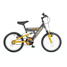 Townsend Venom Boys Dual Suspension Bike - Grey/Orange, 16 Inch
