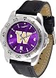 Washington Huskies NCAA AnoChrome "Sport" Mens Watch (Leather Band)