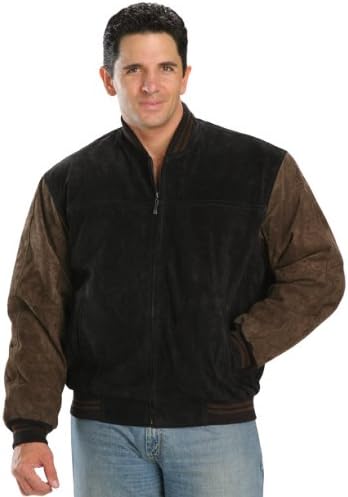 USA Leather Classic Mens Black/Brown Leather Jacket
