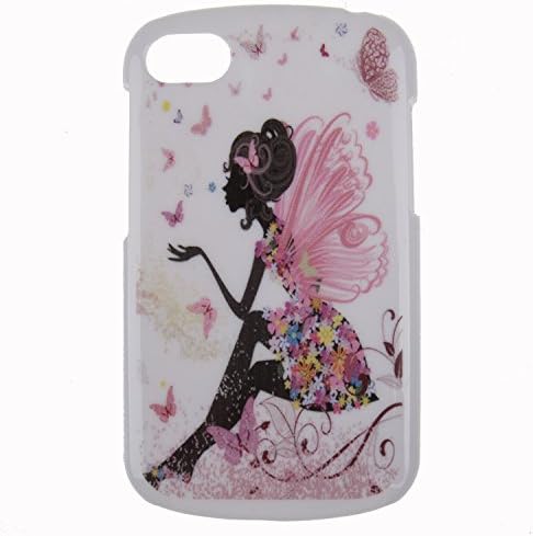 Jiayitong Pattern Design Hard Case For BlackBerry Q10 Protective Shell Cover Back Skin (Butterfly Girl)