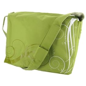 Acer Aspire Timeline AS5810T-8952 15.6-Inch Fullsize Laptop Messenger Bag with Laptop Storage - Green Vine Series
